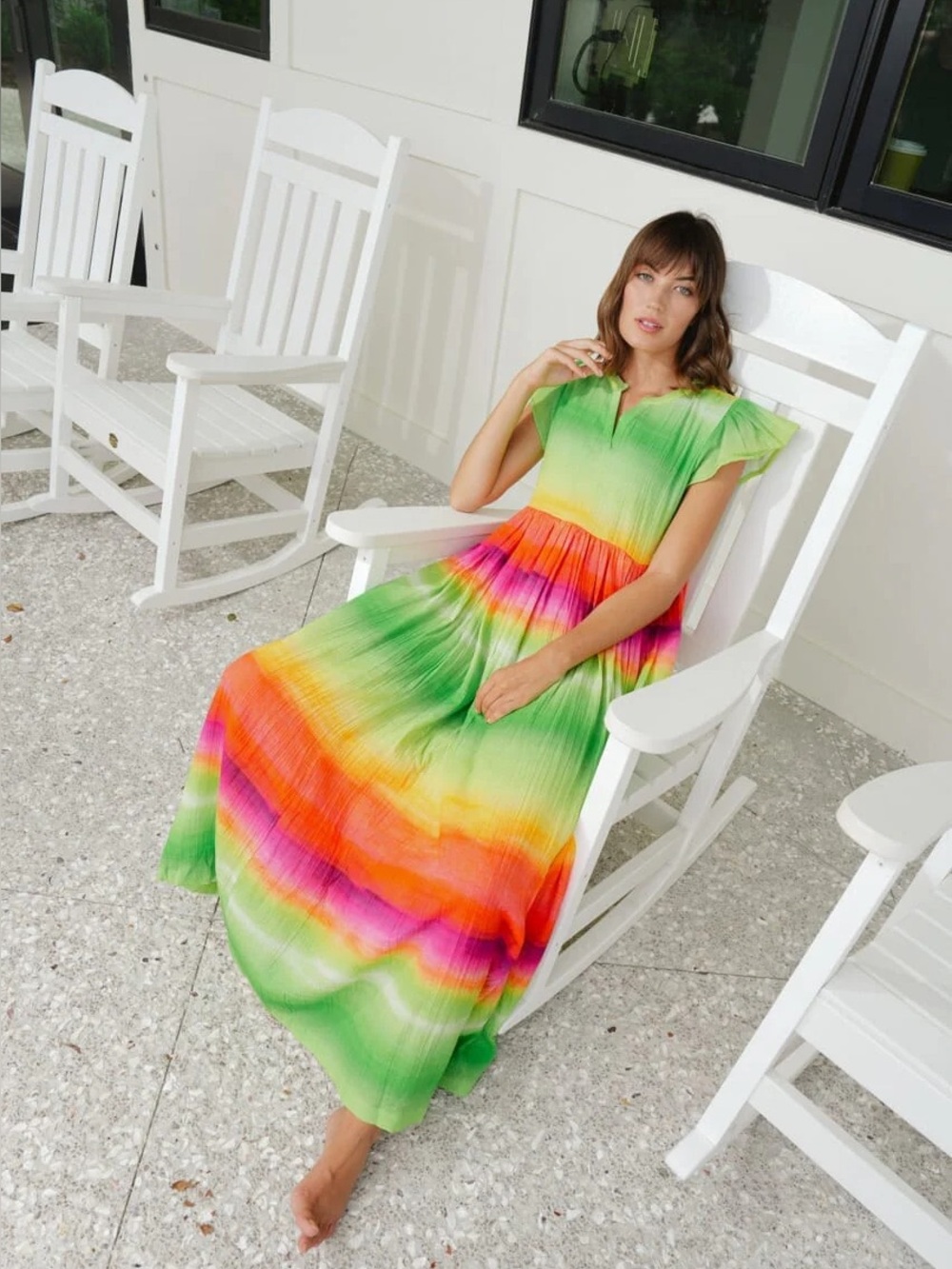 NWT S Briton Court Tie Dye Maxi Dress  ( stock photo for style)